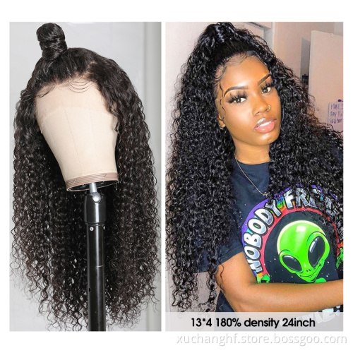 100% Raw Virgin Indian Human Hair Wig Kinky Curly HD Full Lace Frontal Wig Pre Plucked Lace Front Wig for Black Women